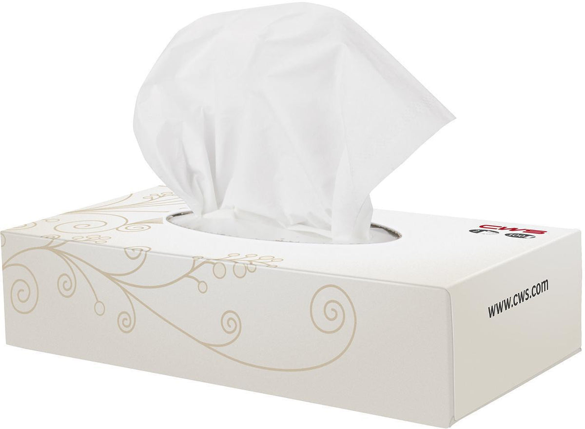 CWS Tissue Box Kosmetiktuchspender – 4000 Blatt, 2-lagig, hochweiß