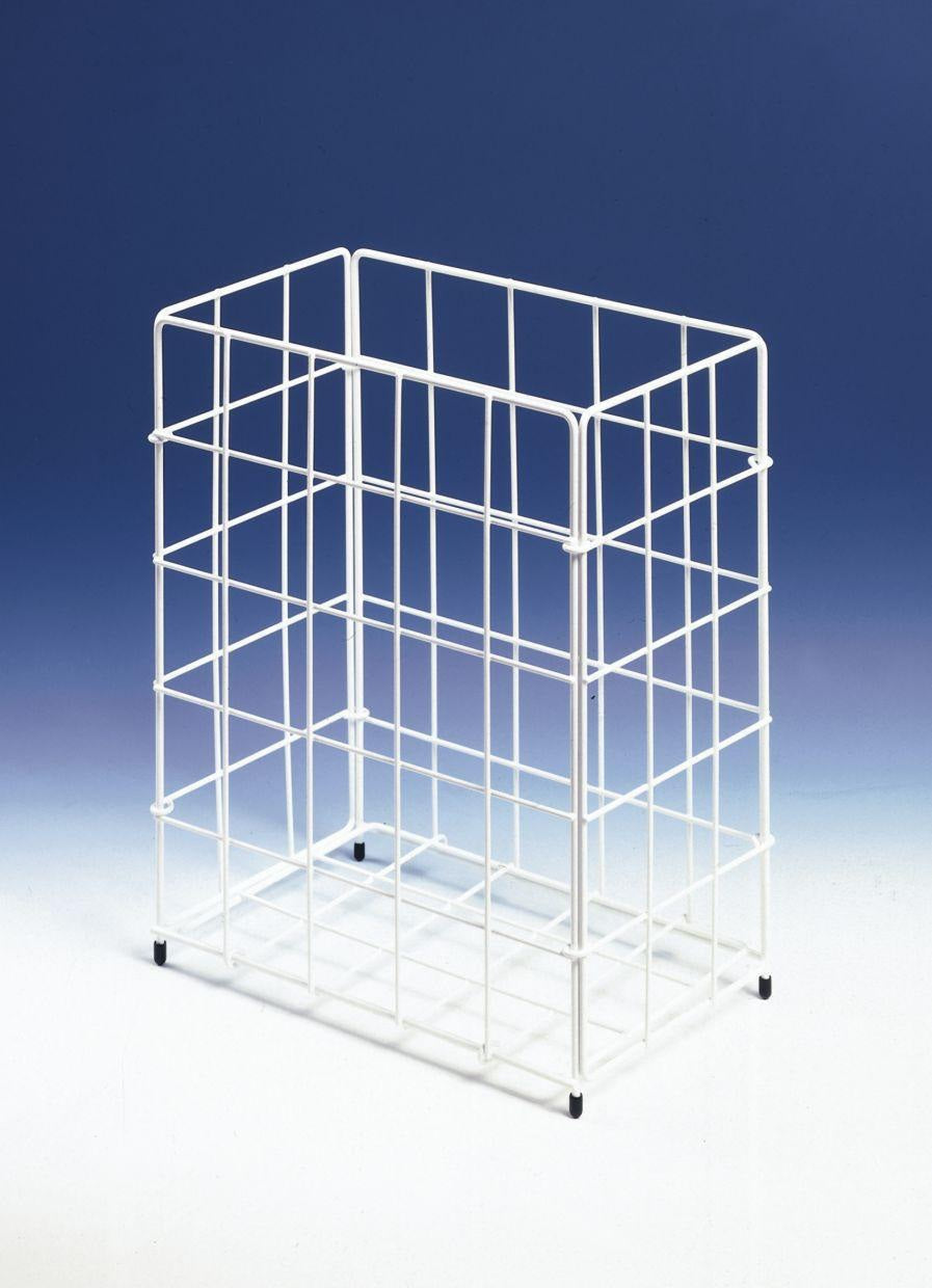CWS Papierkorb klein 20 l Stahldraht weiß pulverbeschichtet, zusammenklappbar, HxBxT 360x300x210 mm