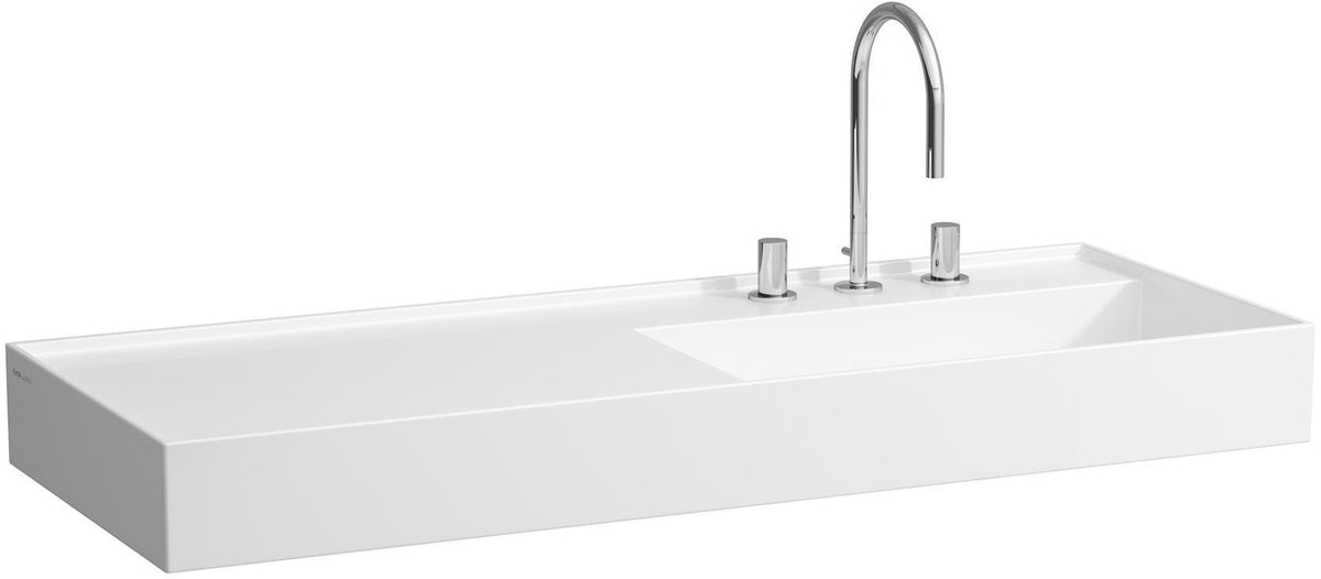 LAUFEN Waschtisch KARTELL LAUFEN 1200x460mm Ablage links ohne Überlauf 1 Hahnloch weiß