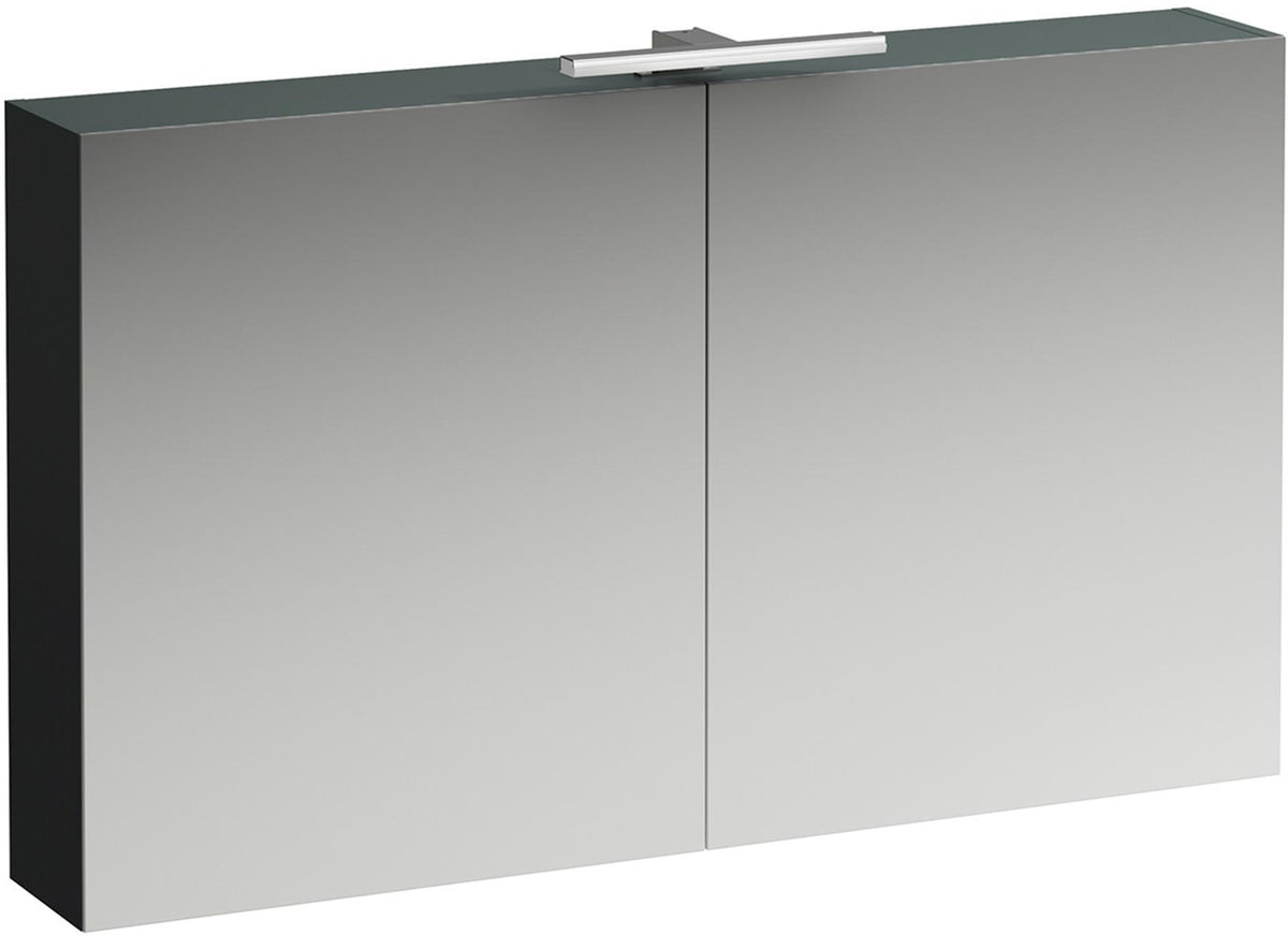 LAUFEN Spiegelschrank FRAME 25 700x1200x185mm verkehrsgrau mit LED-Beleuchtung und Steckdose