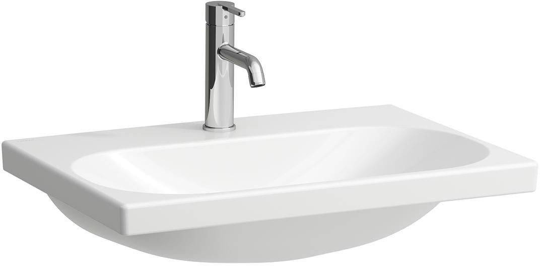 LAUFEN Waschtisch LUA 650x460 mm unterbaufähig mit Überlauf und 1 Hahnloch in Pergamon