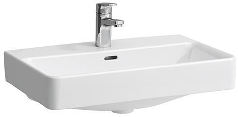 LAUFEN PRO S Waschtisch-Schale 600x380mm mit Überlauf und 1 Hahnloch in Weiß