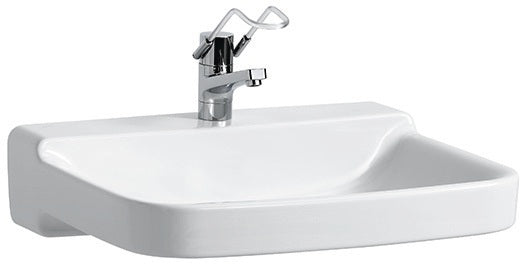 LAUFEN PRO LIBERTY Waschtisch 650x550mm barrierefrei mit Überlauf und 1 Hahnloch