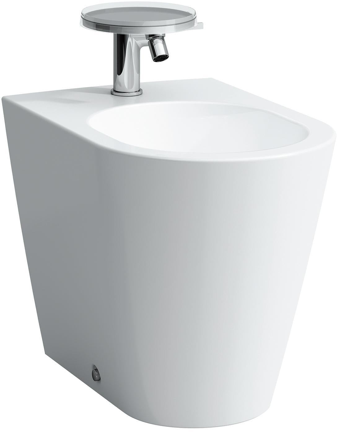 LAUFEN Standbidet KARTELL 1 Hahnloch-Ausführung weiß – Designer-Bidet von Ludovica & Roberto Palomba