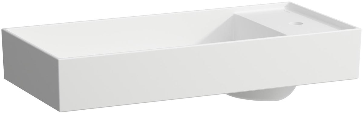 LAUFEN Waschtisch-Schale Kartell 750x350 mm mit Armaturenbank rechts, 1 Hahnloch, ohne Überlauf, weiß
