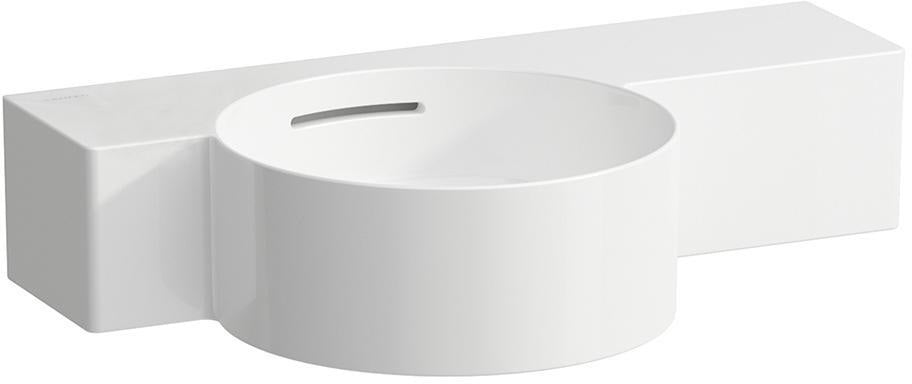 LAUFEN Handwaschbecken VAL 550x315 mm weiß – ohne Hahnloch, mit Überlauf, Ablage rechts