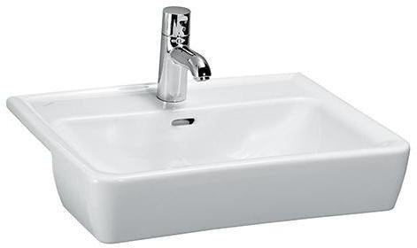 LAUFEN PRO A Halbeinbauwaschtisch 560x440mm 1 Hahnloch weiß von Laufen