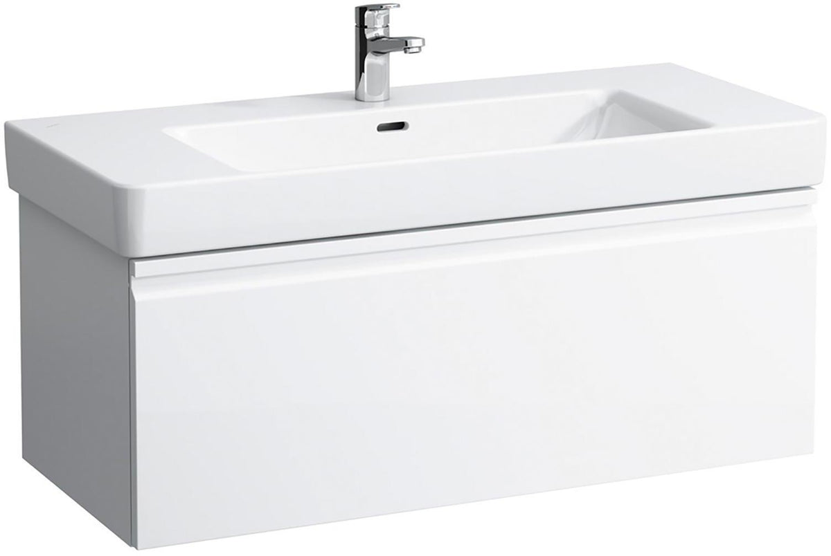 LAUFEN PRO S Waschtischunterbau 1010 mm weiß matt mit Schublade und Handtuchhalter