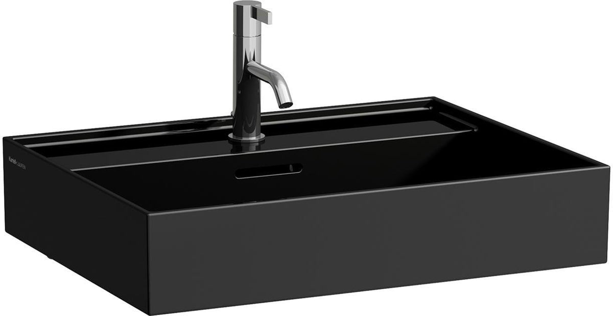 LAUFEN Waschtisch KARTELL 600x460mm Unterbau mit Überlauf, 1 Hahnloch, weiß