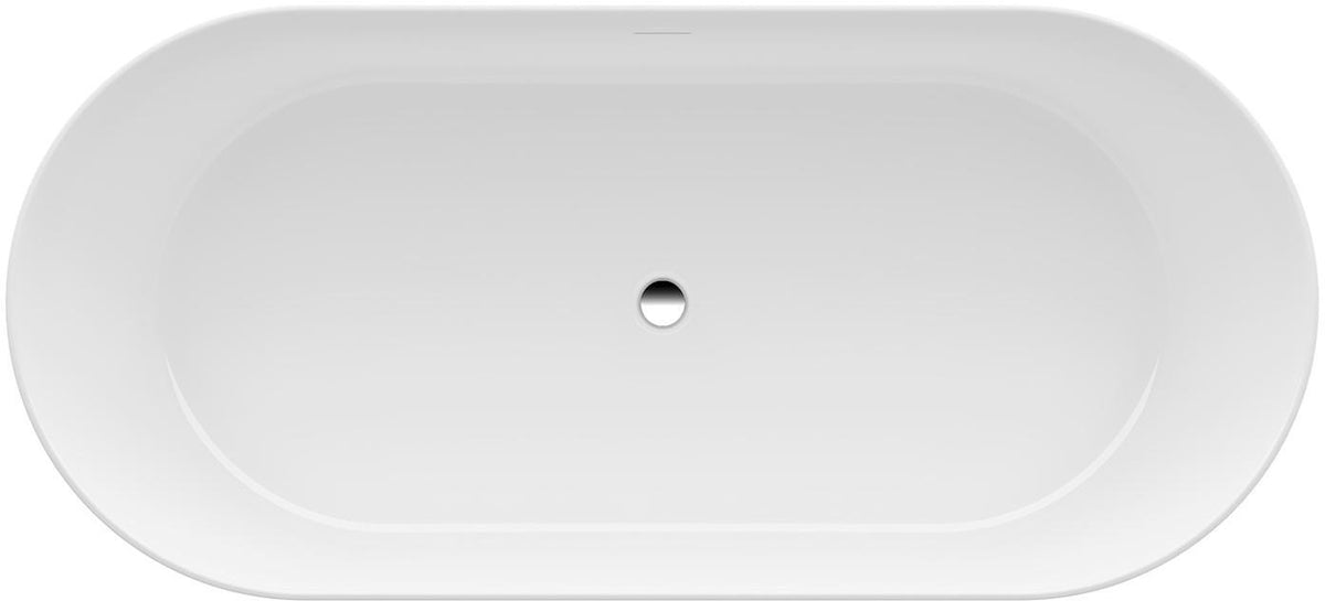 LAUFEN PRO Freistehende Badewanne 1650x750mm weiß Mineralwerkstoff oval 2-Sitzer