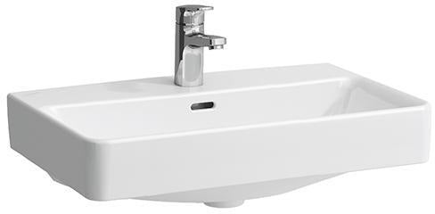 LAUFEN PRO S Aufsatzwaschtisch 600x380 mm mit Überlauf und 1 Hahnloch in Weiß