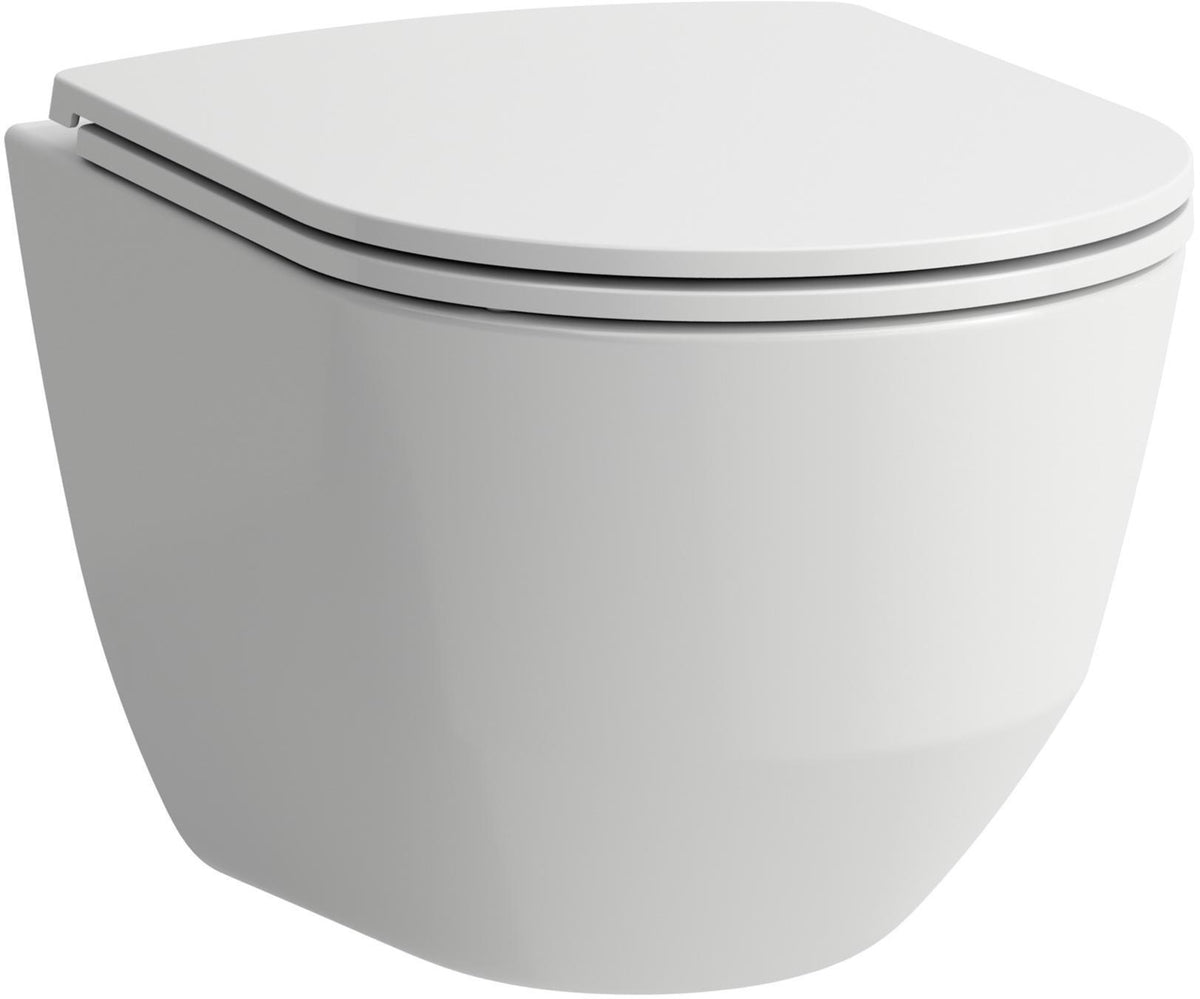 LAUFEN PRO KOMPAKT Wand-Tiefspül-WC Set spülrandlos, verdeckte Befestigung, inkl. WC-Sitz
