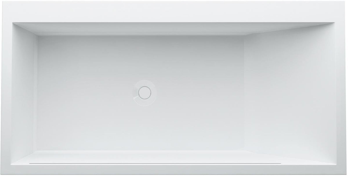 LAUFEN Einbau-Badewanne KARTELL 1700x860 mm links mit LED-Beleuchtung – Mineralwerkstoff weiß