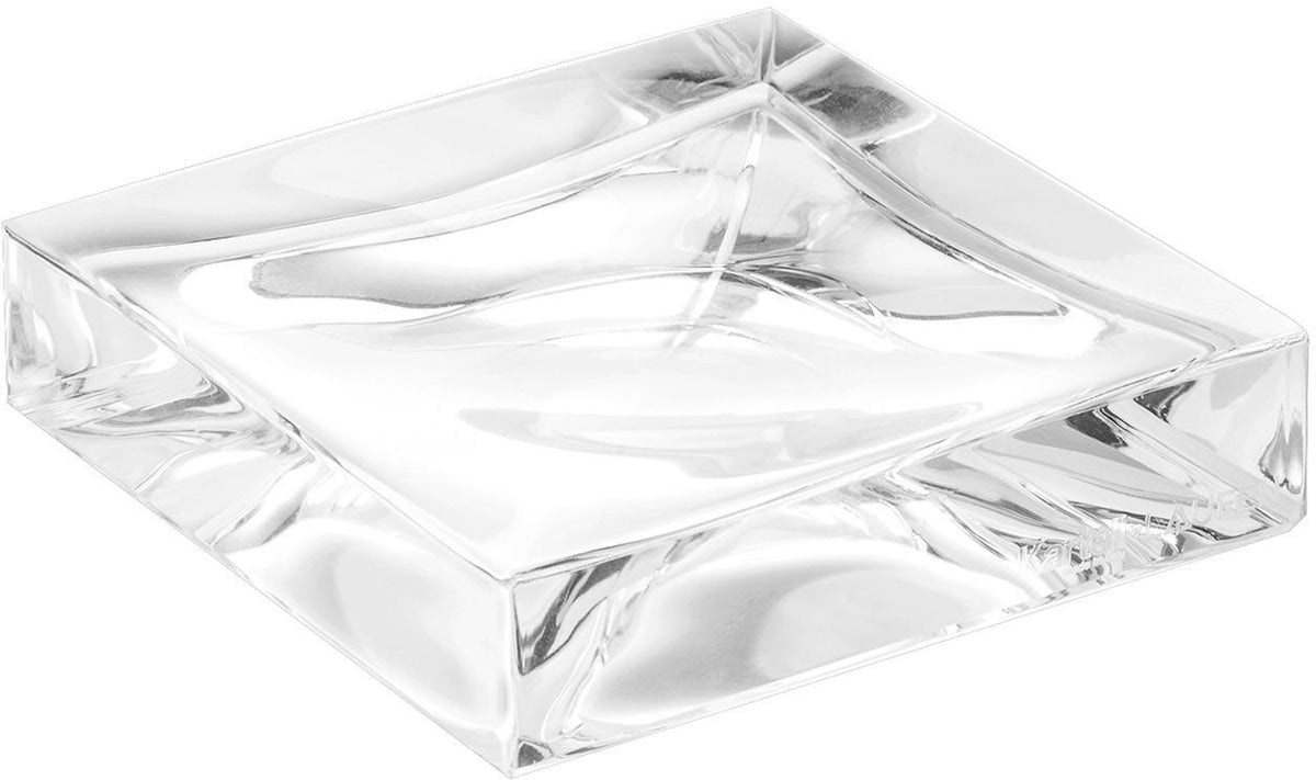 LAUFEN Seifenschale KARTELL BOXY 105x105x25 mm kristallklar – Designer-Accessoire fürs Bad