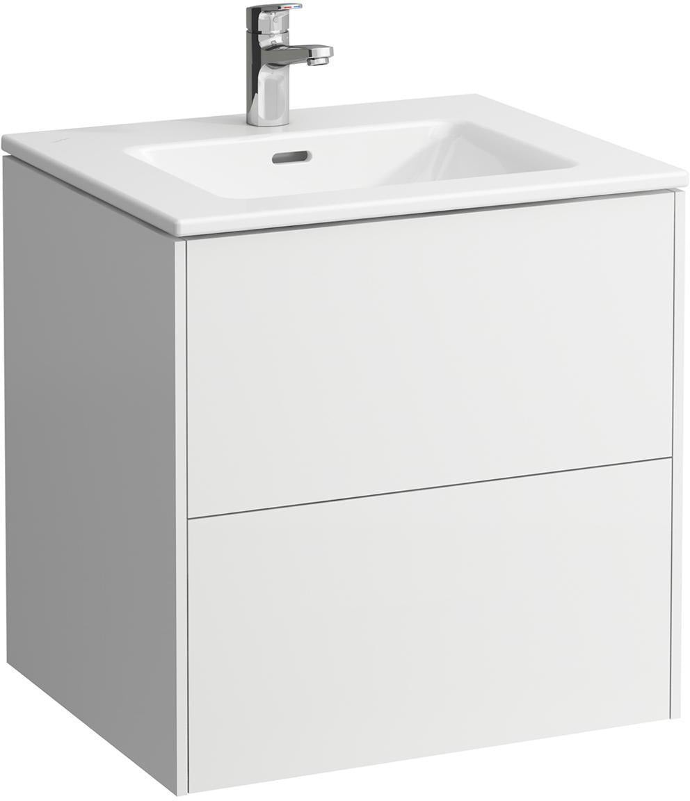 LAUFEN Waschtisch PRO S BASE mit Unterbau, 2 Schubladen, 600x500 mm, weiß matt