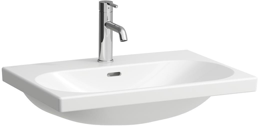 LAUFEN Aufsatzwaschtisch LUA 65x46 cm mit Überlauf, 1 Hahnloch, Weiß – Design von Toan Nguyen