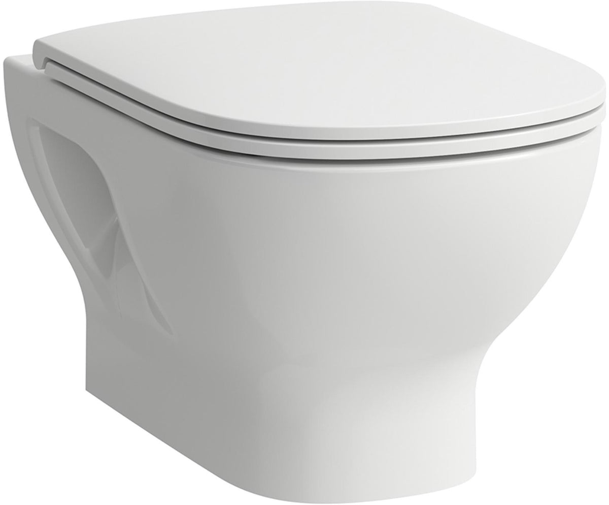 LAUFEN LUA Wand-Tiefspül-WC Set spülrandlos inkl. WC-Sitz weiß