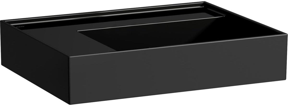 LAUFEN Waschtisch KARTELL 600x460 mm weiß, Ablage links, 1 Hahnloch, ohne Überlauf