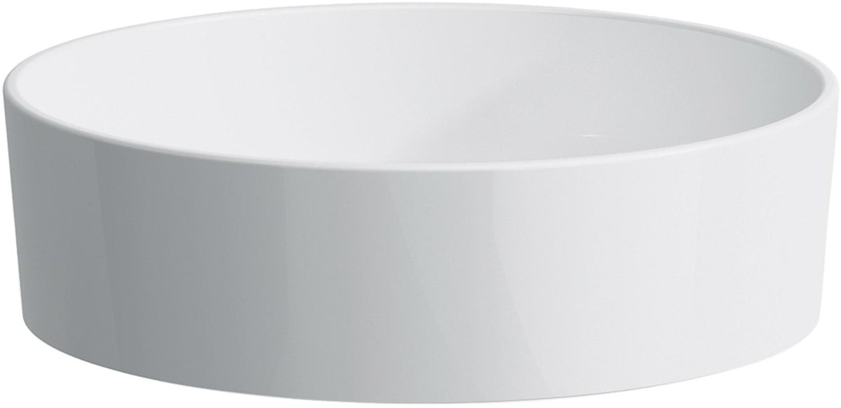 LAUFEN Waschtisch-Schale KARTELL 420x420x135 mm weiß ohne Hahnloch – Aufsatzwaschtisch von Ludovica & Roberto Palomba