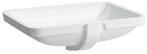 LAUFEN PRO A Einbauwaschtisch 600x400 mm weiß ohne Hahnloch mit Überlauf
