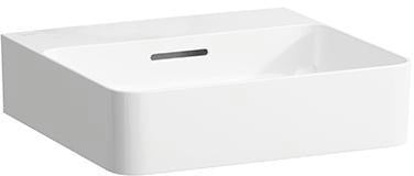 LAUFEN Handwaschbecken VAL 450x420mm mit Überlauf, 1 Hahnloch, weiß – Wandmontage