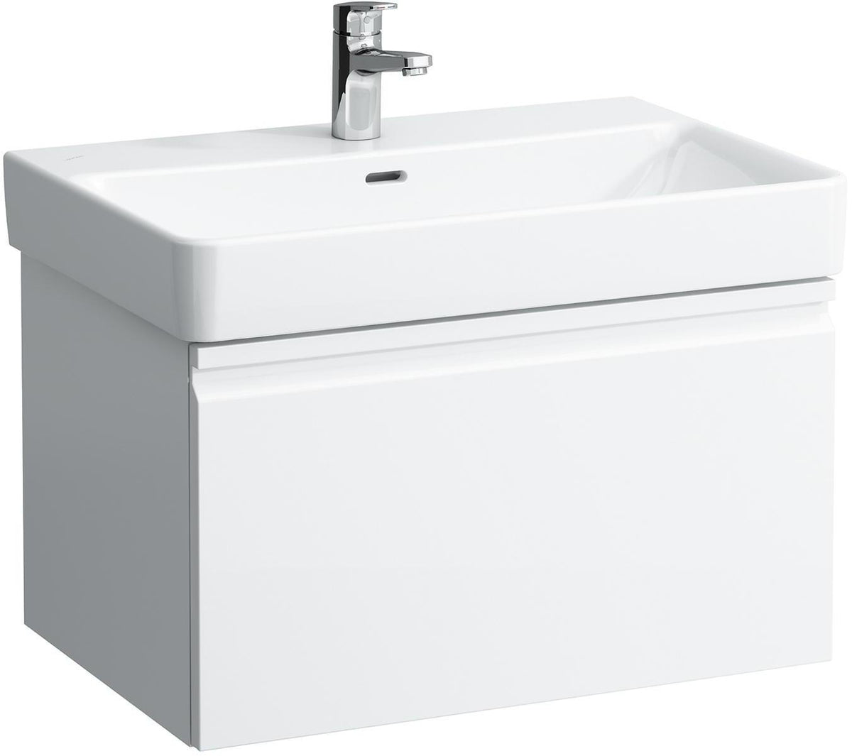LAUFEN PRO S Waschtischunterbau 665 mm Wenge – 1 Schublade, mit Dämpfung, Wandmontage