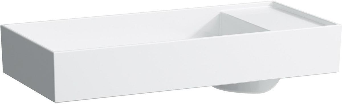 LAUFEN Waschtisch-Schale KARTELL 750x350 mm mit Armaturenbank rechts, 1 Hahnloch, weiß