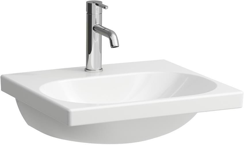 LAUFEN Waschtisch LUA 50x46 cm unterbaufähig mit Überlauf und 1 Hahnloch in Weiß