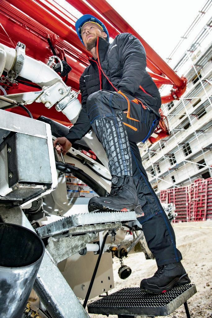 BAAK Sicherheitsstiefel Braxton S3 HI HRO SRC mit BOA® Fit System, Rindleder, schwarz/rot