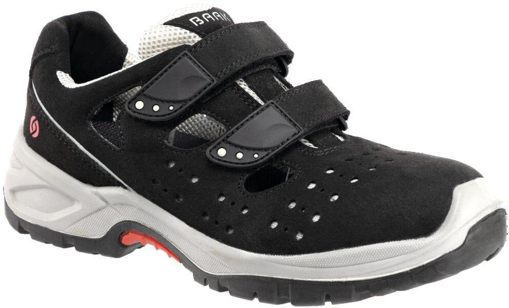 BAAK Sicherheitssandale Hardy Mikrofaser S1P SRC ESD in Schwarz/Grau, Gr. 40