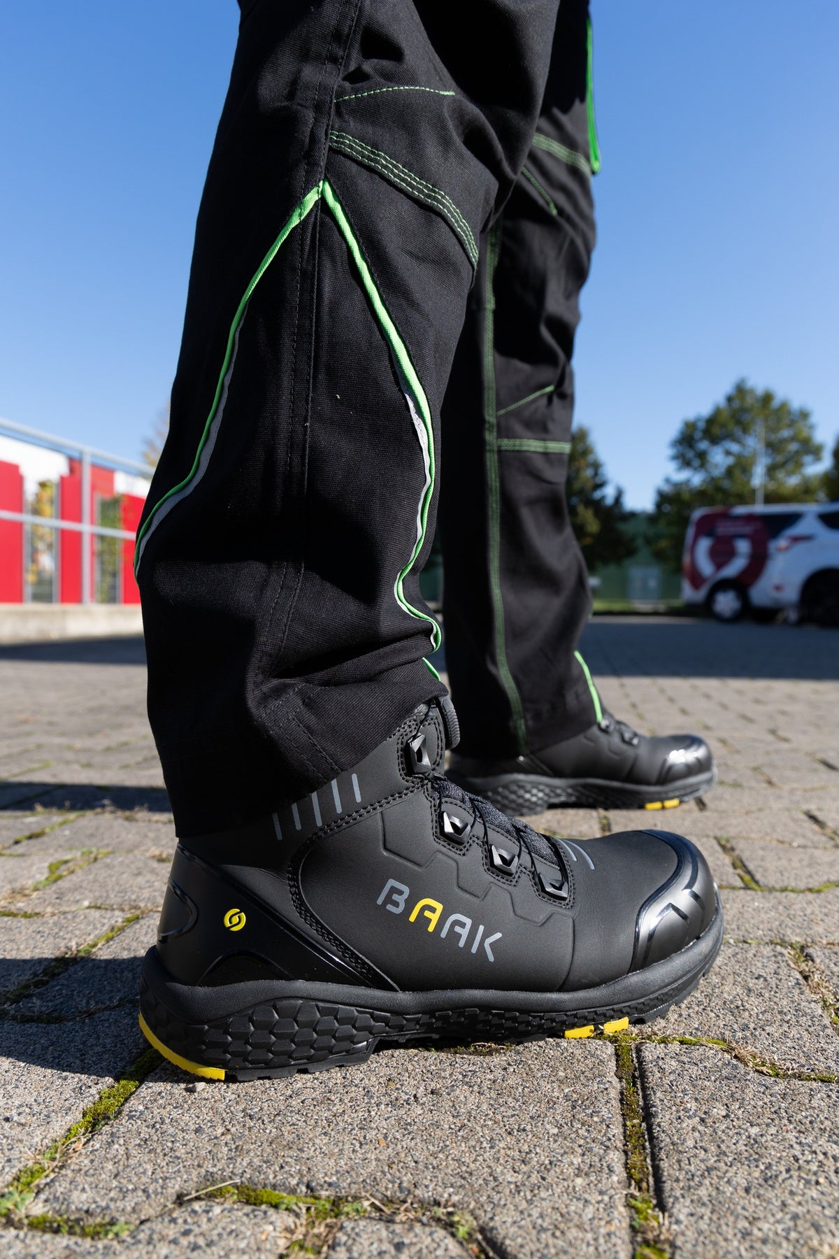 BAAK Sicherheitsstiefel Alexander S3S ESD – Mikrofaser, schwarz/gelb, Gr. 38