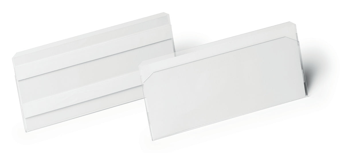 DURABLE Etikettentasche 100 x 38 mm selbstklebend transparent – scannertauglich & dokumentenecht