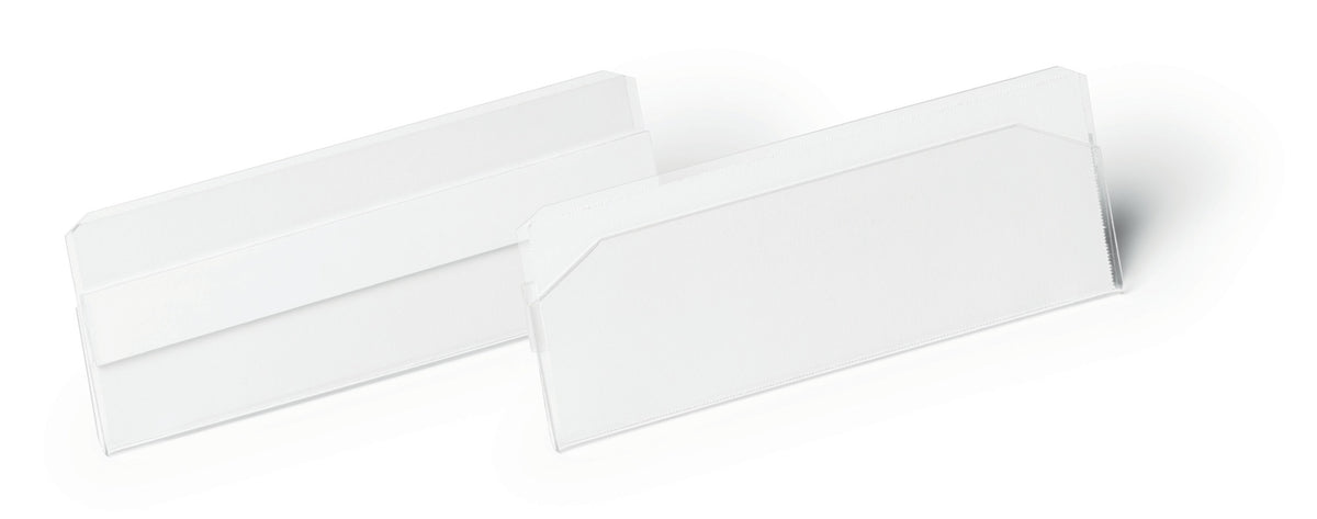 DURABLE Etikettentasche 100 x 38 mm selbstklebend transparent – scannertauglich & dokumentenecht