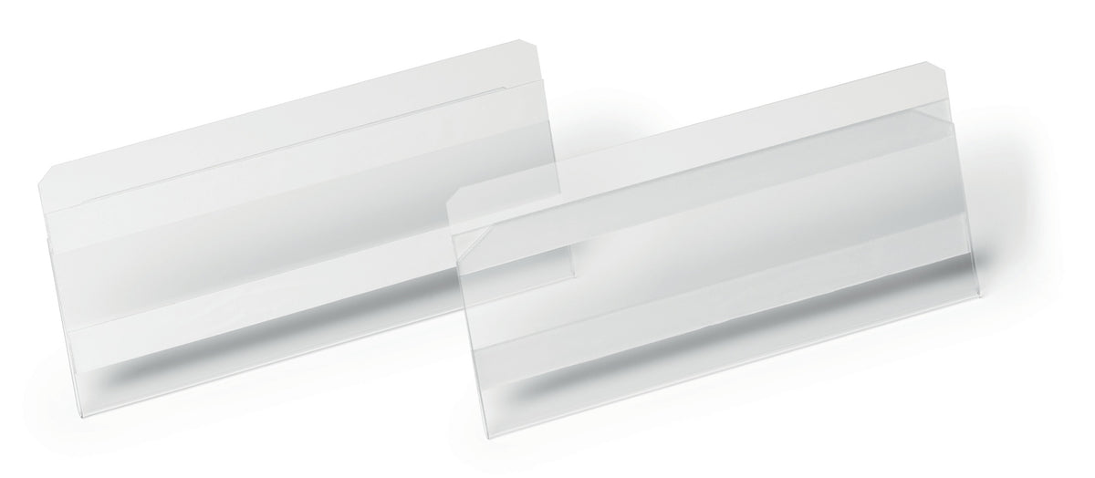 DURABLE Etikettentasche 100 x 38 mm selbstklebend transparent – scannertauglich & dokumentenecht