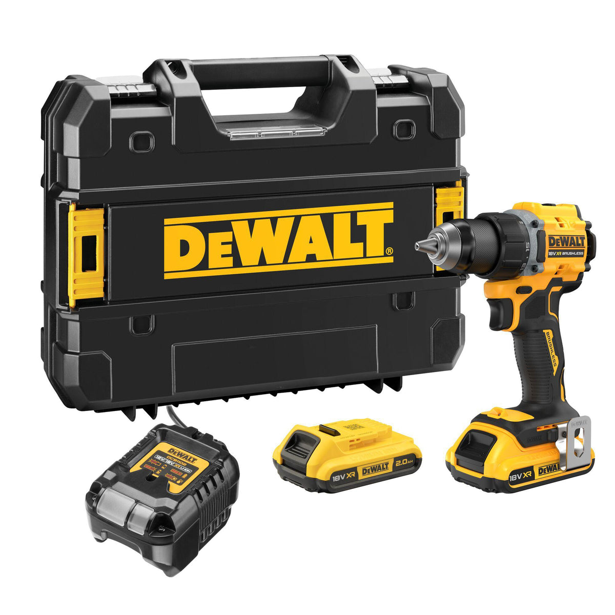 DEWALT DCD794D2T-QW Akku-Bohrschrauber 18V 2Ah 74Nm bürstenlos