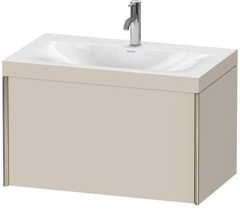 Duravit XViu Möbelwaschtischset 800x480mm mit Unterschrank, 1 Auszug, Ahorn mitte