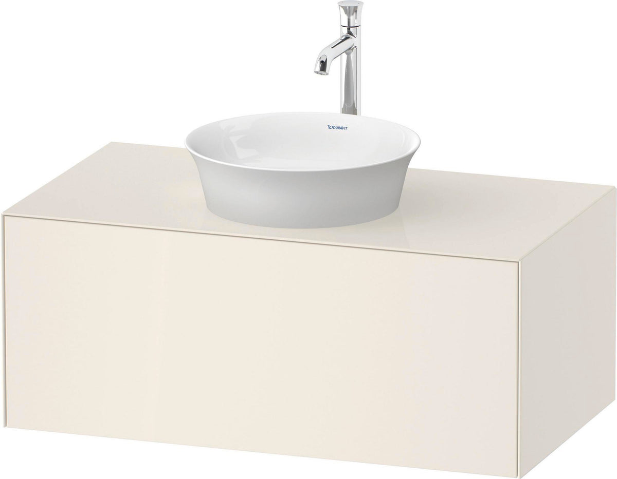 DURAVIT White Tulip Waschtischunterbau wandhängend 1000 mm Nussbaum Taupe Hochglanz