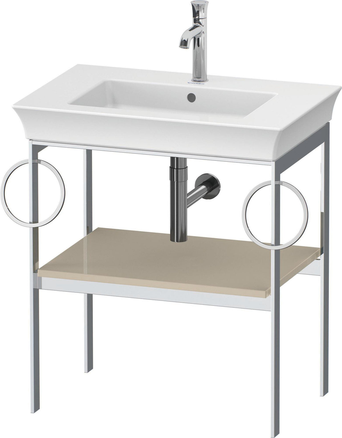 DURAVIT Metallkonsole White Tulip 760x684x450 mm Taupe Hochglanz mit Höhenausgleich