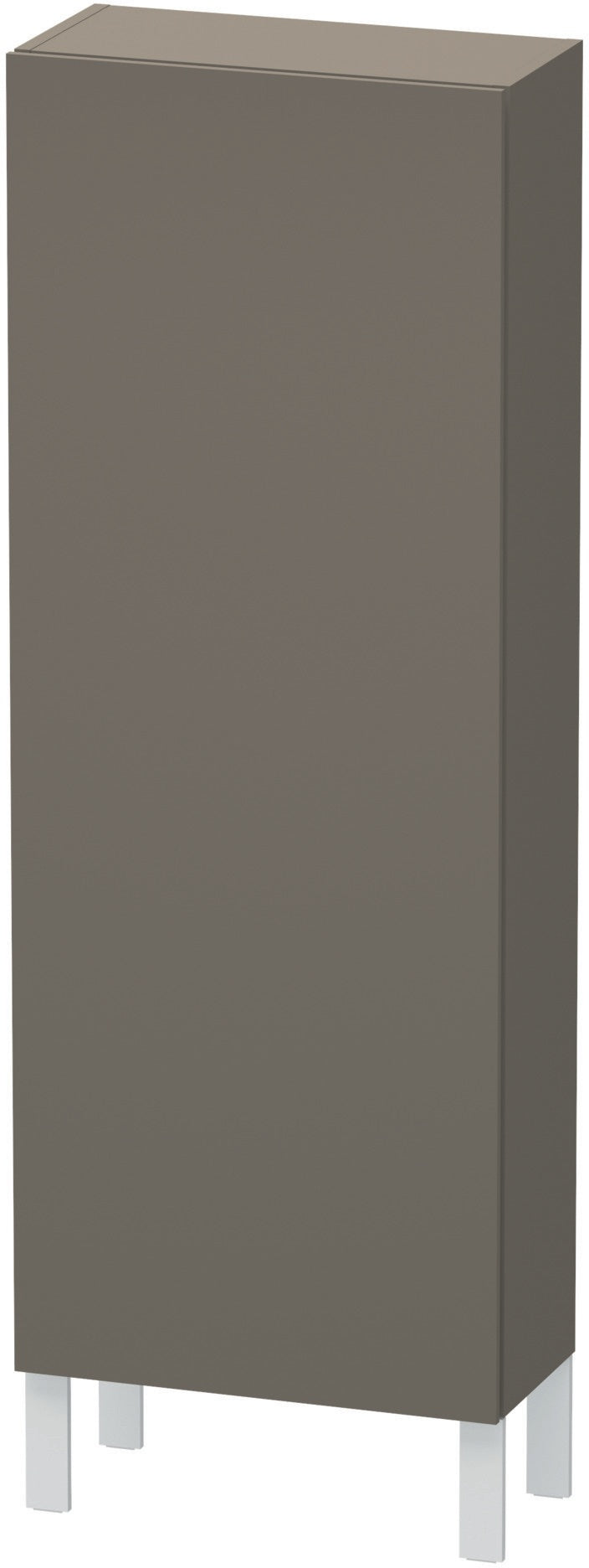 Duravit L-Cube Halbhochschrank 500 mm, 1 Tür links, betongrau matt, wandhängend, Soft-Close