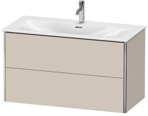 Duravit Waschtischunterbau XSquare 1010 mm, 2 Schubkästen, weiß matt, wandhängend