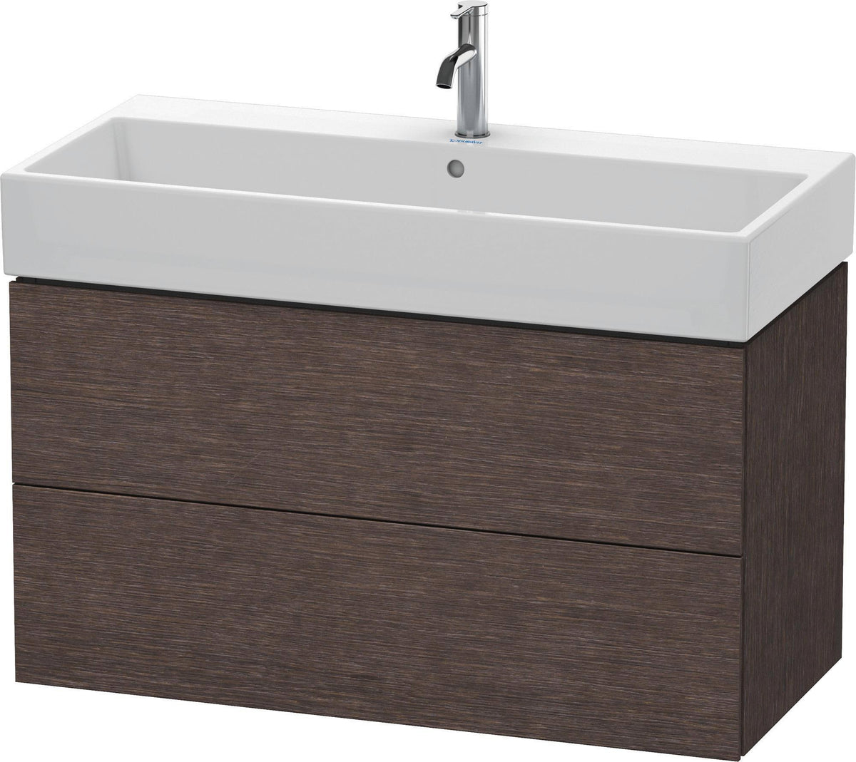 DURAVIT L-Cube Waschtischunterbau 984 mm, 2 Schubkästen, Weiß Matt, Wandmontage