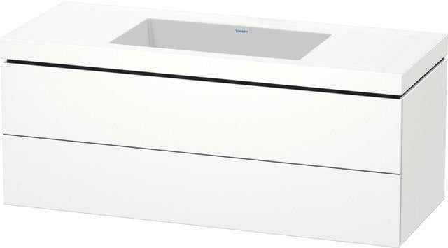 Duravit Waschtischset L-CUBE 1200x480mm mit Vero Air Waschtisch, 2 Schubkästen, HL, s-matt