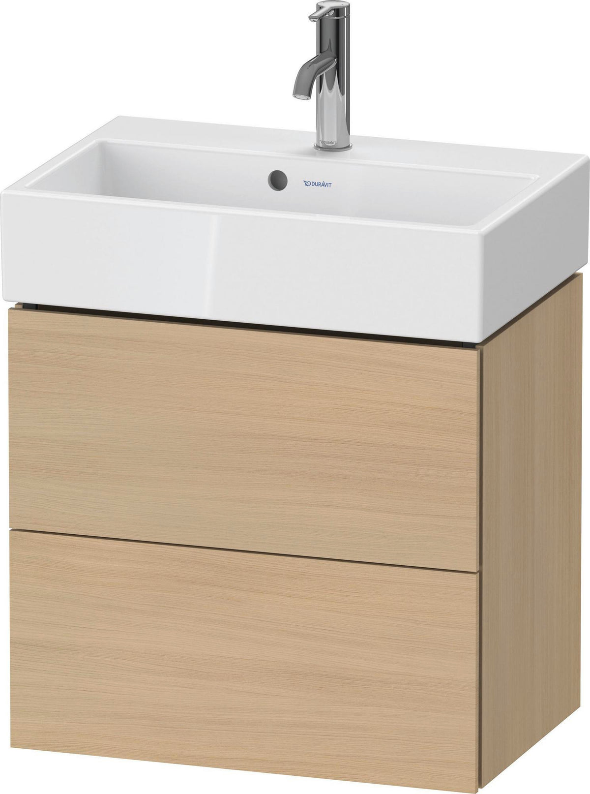 DURAVIT L-Cube Waschtischunterbau wandhängend, 2 Schubkästen, Weiß Matt, 584 mm
