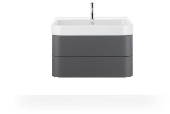 DURAVIT Happy D.2 Waschtischunterbau 775 mm, 2 Schubkästen, Tip-On, Taupe supermatt