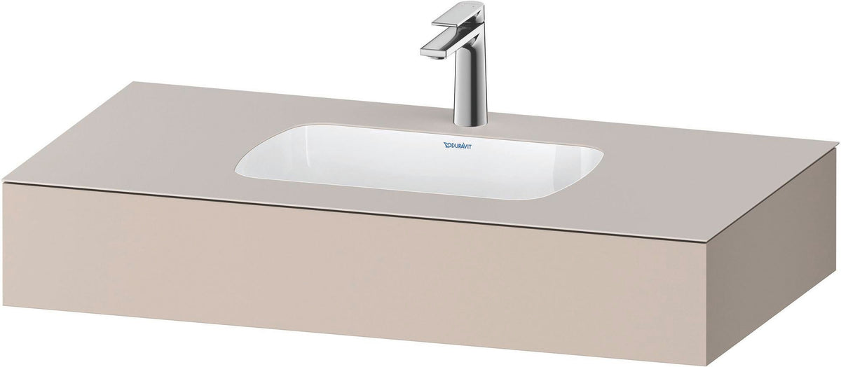 DURAVIT Qatego Einbauwaschtisch mit Konsole 800x550mm Weiß Hochglanz – Studio F. A. Porsche