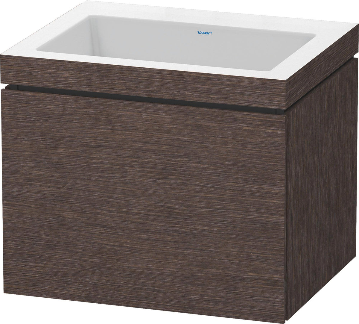 DURAVIT L-Cube Waschtischset mit Vero Air 500x600x480 mm, Mediterrane Eiche, 1 Auszug, c-bonded