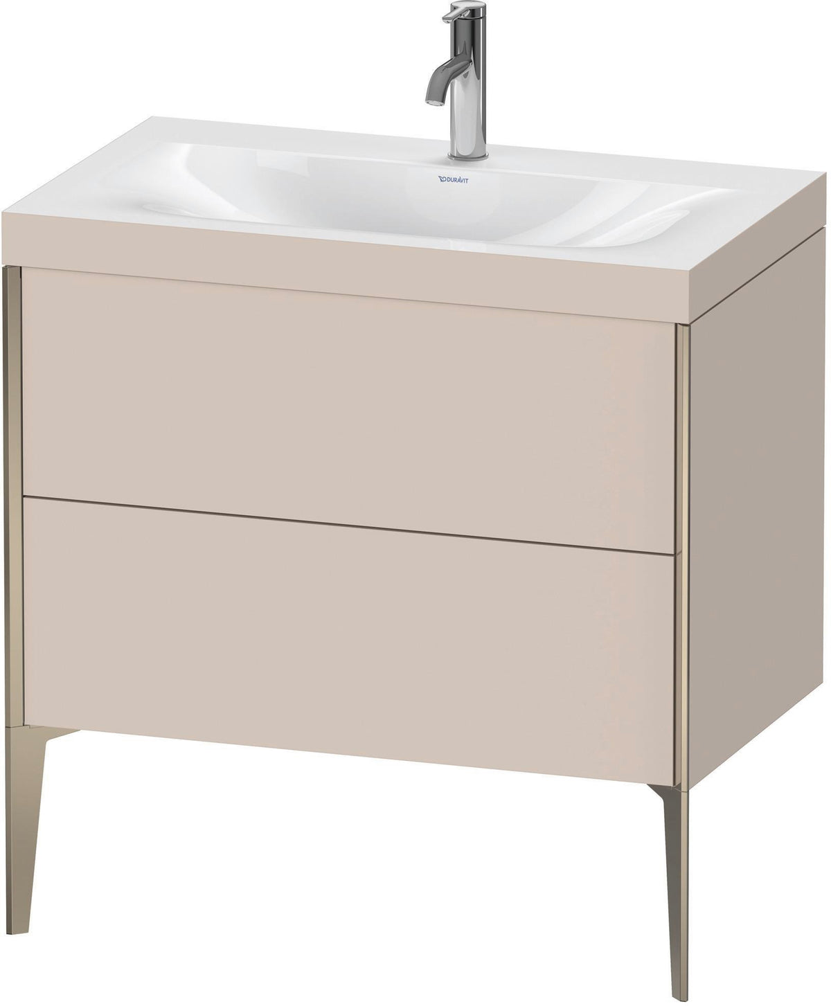 DURAVIT XViu c-bonded Waschtischset 800 mm bodenstehend mit 2 Auszügen und Tip-on Technik