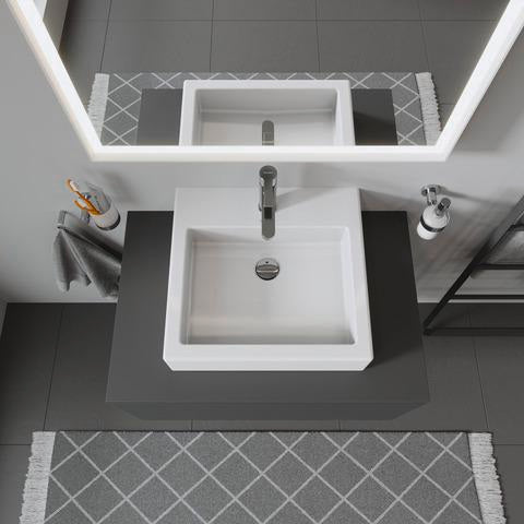 Duravit Waschtisch Vero 500 mm weiß mit Überlauf und 1 Hahnloch – wandmontiert