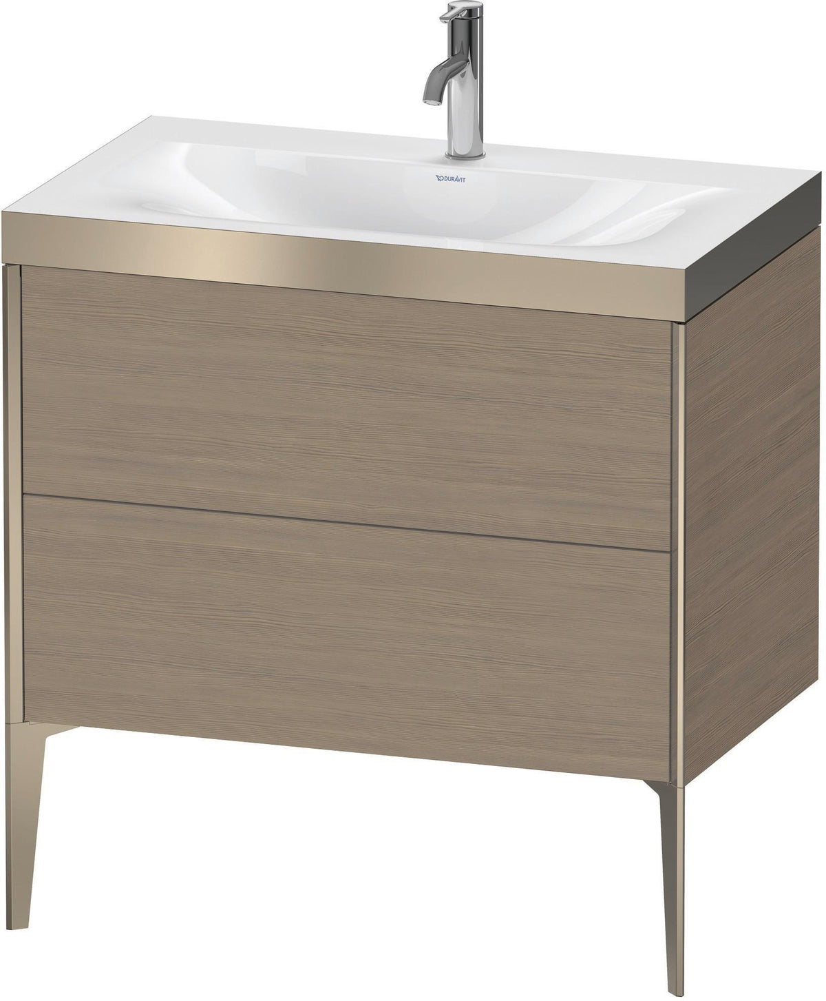 DURAVIT XViu c-bonded Waschtischset bodenstehend 800 mm mit 2 Auszügen und Push-Open