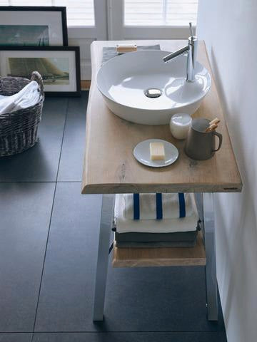 DURAVIT Cape Cod Aufsatzbecken 480 mm, Weiß Seidenmatt, mit Armatureninsel, ohne Überlauf